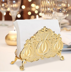 ที่ใส่ทิชชู่ทองเหลืองแบบแข็งที่ใส่ผ้าเช็ดปากสำหรับร้านอาหาร - Product Image 1