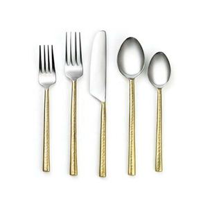 Cubiertos aptos para lavavajillas Hotel Boda Mango dorado Cocina plateada Cubiertos de acero inoxidable Cubiertos - Product Image 1