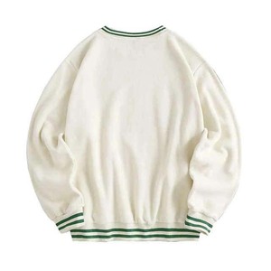 Sweat-shirt à col rond pour homme, 100% coton, uni, molletonné, manches longues, logo personnalisé brodé, qualité compétitive, 2026 - Product Image 2