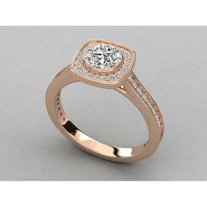 Anillo de Diamantes Redondos Solitarios en Oro de 18K para Mujer, Tercera Colección - Product Image 3