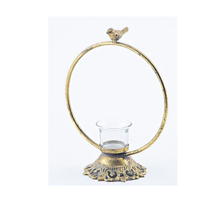 Bougeoir en métal au design antique pour la maison et l'hôtel Bougeoir en métal élégant et élégant pour la décoration de Noël - Product Image 1
