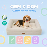 Coussin pour animaux de compagnie personnalisé en mousse alvéolée ondulée XL, structure solide anti-pression, matelas lavable pour chiens toutes saisons, intérieur