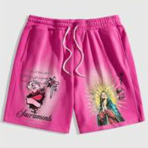 Pantalones Cortos Deportivos Personalizados con Logotipo, Estilo Casual, Impresión Digital Gráfica, 100% Algodón, Transpirables, de Secado Rápido, para Hombre - Product Image 1