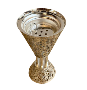 Diffuseur moderne d'aromathérapie et d'encens de table Brûleur Bakhoor de meilleure qualité Porte-encens en métal argenté Brûleur de parfum - Product Image 3
