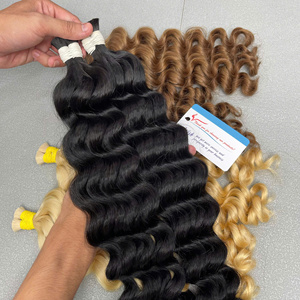 Vente en gros Extensions de cheveux vietnamiens d'origine 100% humaine Deep Wave Cheveux en vrac de 6 à 40 pouces Large en stock - Product Image 1