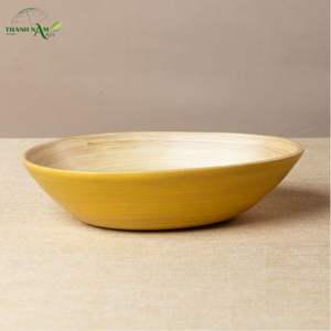 Tazón de Bambú Desechable Ecológico Personalizado con Diseño Minimalista para Regalos - Product Image 4