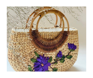 กระเป๋าผักตบชวาคุณภาพน้ำจากเวียดนามทำมือเพื่อแฟชั่นที่ยั่งยืนและการส่งออก - Product Image 6