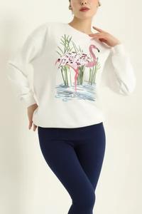 Sudadera elegante para mujer, jersey con hombros caídos, sudadera para mujer en diferentes estilos, sudadera con logotipo personalizado para mujer - Product Image 2