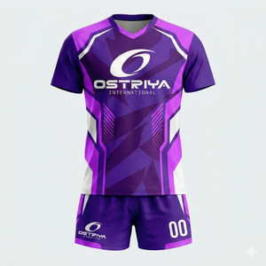 2026 Digital Printed 100% Polyester Short Sleeve <b>Volleyball</b> Uniforms High Quality New Style Custom Design Wholesale Rate Solid - Product Image 1