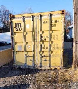 Conteneur de transport sec MSC de 20 pieds, jaune, d'occasion, unité de stockage de marchandises - Product Image 1