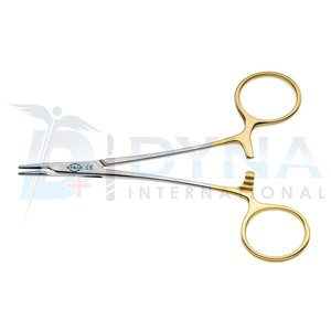 Soporte de aguja TC Halsey, 5 ", Instrumentos dentales quirúrgicos, mango de anillo dorado de acero inoxidable suave - Product Image 5