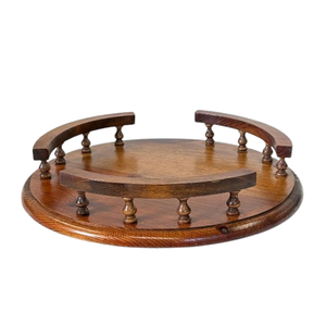 Hot Sale Wood Lazy Susan <b>Turntable</b> <b>Wooden</b> Rotating Tray for Kitchenware and Restaurants Pares Serving Use - Product Image 2