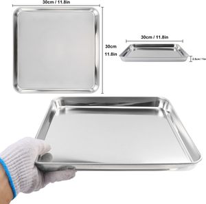Plateau de stérilisation en acier inoxydable de haute qualité Plateau d'instruments chirurgicaux à double niveau pour une utilisation en clinique certifié CE - Product Image 1