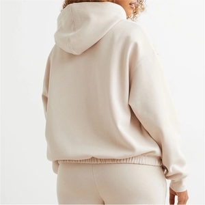 Nouveau Style surdimensionné Crop Hoodie femmes Logo personnalisé à manches longues haut sweats en coton éponge 3D dernière conception à capuche à long cou - Product Image 5