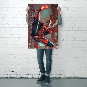 Póster Moderno de Spiderman con Diseño de Telaraña en Lienzo para Decoración de Pared - Product Image 2