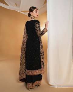 คอลเลกชั่นผ้า georgette ปลอมสำหรับผู้หญิงพิเศษมีลำดับการปักและทำงานด้วยมือ - Product Image 3