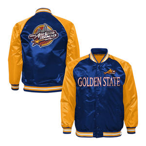 Vestes en satin de soie à la mode, vente en gros de vestes en satin avec logo personnalisé, veste en satin de couleur unie pour hommes, streetwear bombardier OEM - Product Image 6