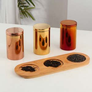 Rainbow Stainless Steel Storage <b>Canister</b> Jar With Lid Modern Kitchen Tea Coffee Sugar Container Organizer Home Decor <b>Sets</b> Usage - Product Image 4