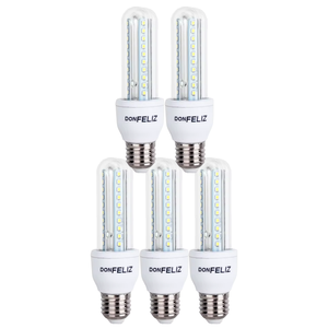 Bombilla LED Residencial T4 en Forma de Maíz, Bajo Consumo, Luz Blanca Fría 6500K, Base E27 Fina, 23/26/30W, Cristal - Product Image 1