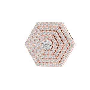 Collar con Colgante de Diamante Hexagonal de 0.6 CT Cultivado en Laboratorio, Diamante VVS-VS EF CVD, Oro de 18K, 14K, Rosa, Amarillo, Blanco, Ecológico - Product Image 5