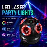Neue UFO-Raumschiff-LED 4-Augen-Pilz-Laserlicht RGBW & Weiß Disco-Kugel mit Bewegungskopffunktion für Hotel-DJ-Partys