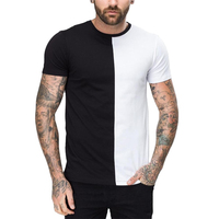 Trendy And Organic Half Black Half White Tshirt For All Seasons Alibaba Com