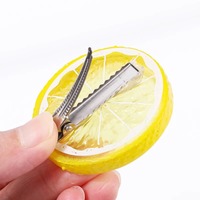 Yi Sugar Nieuwe Aanbieding Schijfjes Citroen Hars Miniaturen Platte Achterkant Charms Fruit Charms Hars voor Decoratie
