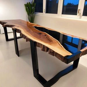 Mesas de Resina Epoxi Modernas y Hechas a Mano, Conjuntos de Comedor y Hotel de Madera Sólida, Estilo de Diseño Tradicional - Product Image 1