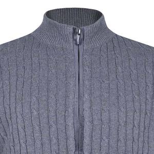2025 <b>Men's</b> New Spring Winter <b>Turtleneck</b> <b>Sweater</b> Solid Color Long Sleeve Pullover Full Zipper Knitted Cotton Breathable Front - Product Image 5
