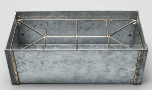 Vase mural décoratif d'intérieur en métal galvanisé antique pour les occasions de mariage seau à fleurs avec intérieur galvanisé - Product Image 3