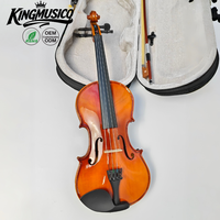 Violon acoustique professionnel 4/4 taille pleine, éclatant, en érable flammé, avec étui et archet, pour débutants