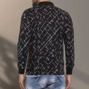 Sweatshirts de couleur unie grande taille pour hommes prix de gros personnalisable polyester coton mélangé basiques tricoté tissage imprimé vente - Product Image 2