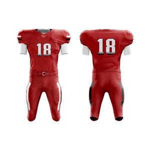 Uniforme de football américain à manches courtes personnalisable en polyester 100% de haute qualité, nouveau design, respirant, coupe parfaite - Product Image 1