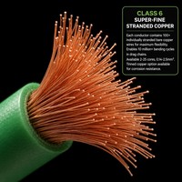 Cable de Servomotor de Alta Flexibilidad, Blindado con Par Trenzado, Revestimiento PUR, 4 Núcleos, 0.75mm², Cable de Alimentación para Encoder Siemens Mitsubishi