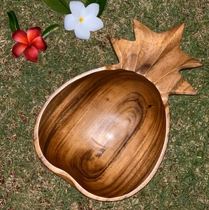 High Quality Wood Serving Bowl Pineapple Serving Dessert Bowl Handmade dinner <b>Used</b> Wood Bowl - Product Image 6
