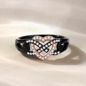Bague Jeulia Endless Love Heart Infinity en argent sterling avec placage or rose - Product Image 5