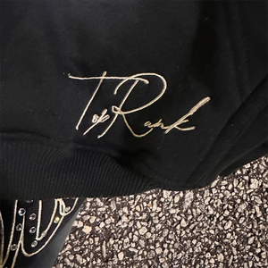 OEM personnalisé à la mode partout impression numérique brodé strass pull à capuche hommes lavage à l'acide capuche - Product Image 4