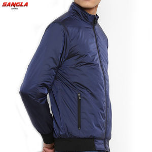 แจ็กเก็ตบอมเบอร์ผ้าโพลีเอสเตอร์ซาตินแขนยาวสำหรับผู้ชายเสื้อแจ็กเก็ตออกแบบโลโก้ได้ตามต้องการ - Product Image 6