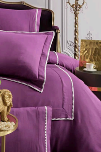 Modern King Size 6-Piece Bedding Set XL Duvet Cover Fitted Sheet 2 Standard <b>Pillowcases</b> 2 Oxford <b>Pillowcase</b> Cotton <b>Satin</b> 23 - Product Image 5