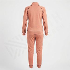 Conjunto Deportivo de Dos Piezas para Mujer, Estilo Holgado, con Cremallera, Color Personalizado, Chaqueta con Hombros Caídos y Pantalones - Product Image 2