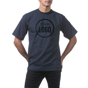 Pro Club cuello redondo manga corta 100% algodón Digital Maroon logotipo personalizado alta calidad cuello redondo Camiseta personalizada para hombres - Product Image 5