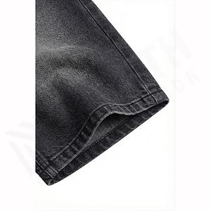 Pantalones Cortos Vaqueros de Mezclilla para Hombre, Lavados, Personalizados, hasta la Rodilla, Estilo Vintage, Verano 2025, Holgados, Color Personalizado - Product Image 6