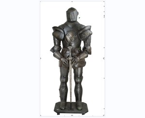 Wall <strong>Soldier</strong> Warrior Statue Life Size Knight Armour <strong>Helmet</strong> Statues <strong>Roman</strong> Armor Knights Metal - Product Image 5