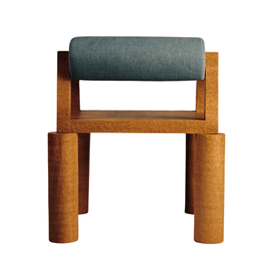 Silla de Comedor de Madera Maciza con Reposabrazos Curvos y Respaldo Acolchado, Diseño Artístico Moderno para Comedor - Product Image 6