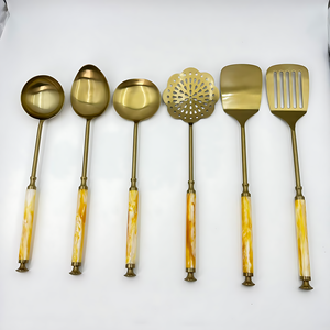 Ensemble d'ustensiles de cuisine en acier inoxydable 6 pièces, lavable au lave-vaisselle et facile à nettoyer, construction de haute qualité, marque R B OVERSEAS - Product Image 3