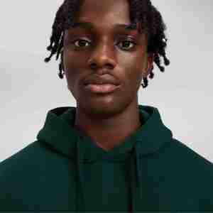 เสื้อฮู้ดไซส์ใหญ่พิเศษสำหรับทุกเพศฤดูหนาวผ้าฝ้ายขนแกะฝรั่งเศสปักโลโก้กันลมและเป็นมิตรกับสิ่งแวดล้อม - Product Image 5