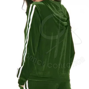 Tenues à manches longues femmes velours pull survêtements avec polyester/coton matériel deux pièces ensemble - Product Image 4