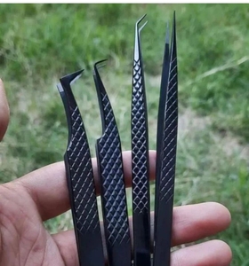 แหนบต่อขนตาจัดหาแหนบปลายเส้นใยแหนบแหนบแบบกําหนดเอง - Product Image 3