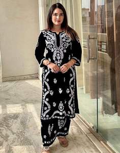 Radiant Rayon <b>Chikankari</b> Kurti Beautiful Embroidered Design Soft Texture Perfect For Womens Clothing - Product Image 2