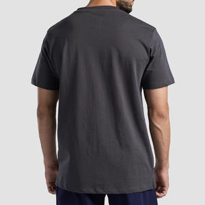 <b>Men's</b> High Quality 100% Cotton T-<b>Shirt</b> <b>with</b> Custom Front <b>Pocket</b> Worested Fabric Letter Pattern Logo Included - Product Image 3